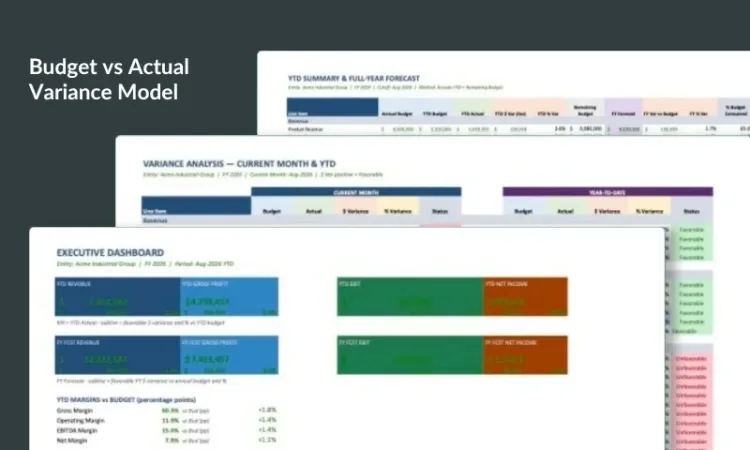 Budget vs Actual Variance Model