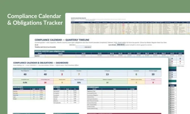 Compliance Calendar & Obligations Tracker