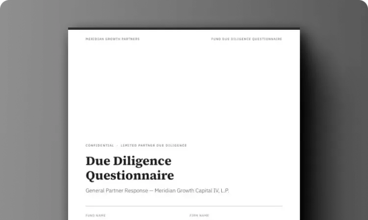 Fund Due Diligence Questionnaire Response