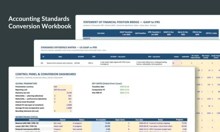 Accounting Standards Conversion Workbook (GAAP to IFRS)