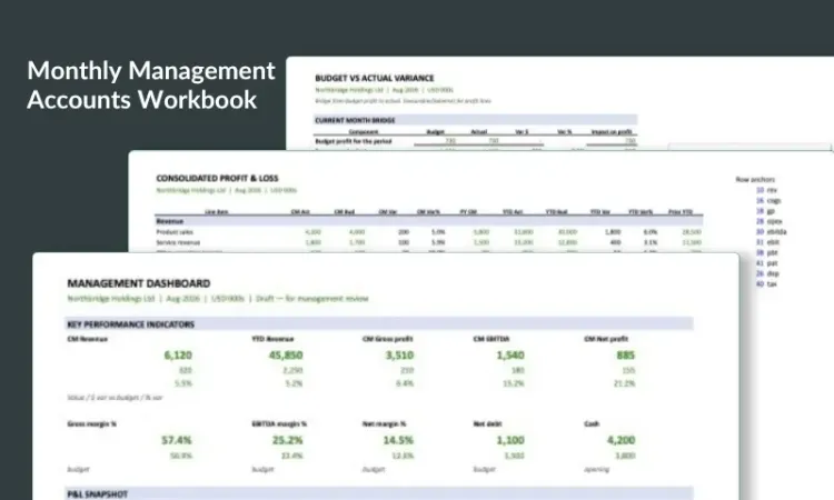 Monthly Management Accounts Workbook