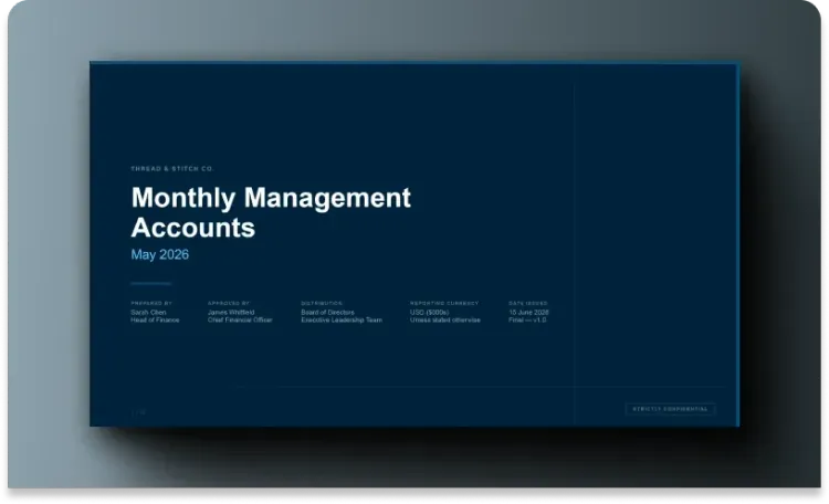Monthly Management Accounts Pack