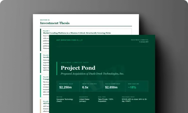 PE Buyout IC Paper Template