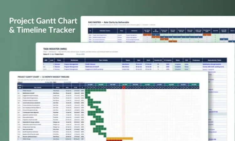 Project Gantt Chart & Timeline Tracker