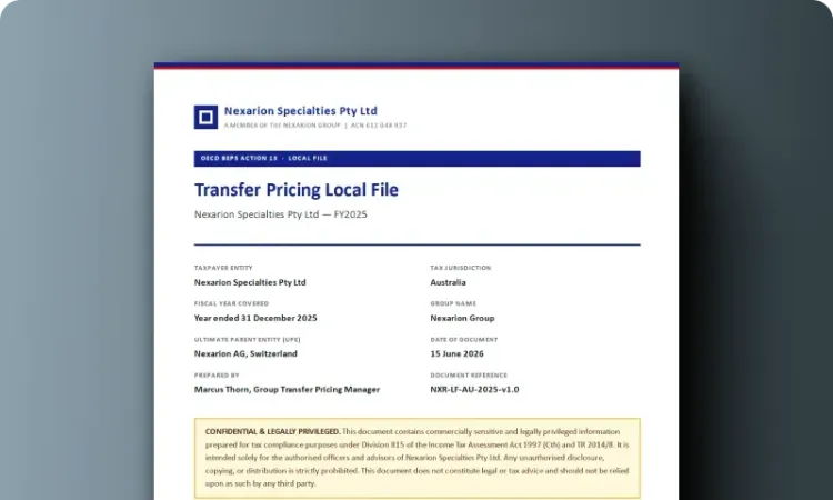 Transfer Pricing Documentation